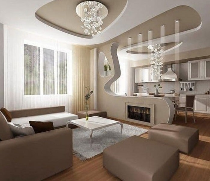 دیوار کناف پذیرایی